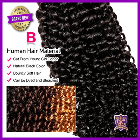 3 Bundles Brazilian Curly Human Hair Extensions 12 14 16 Inch main image 5